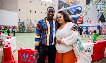 ‘It’s not just in football’: young players’ families on racism in Spain | Spain 1 Mohamed’s parents, Ibrahim Ndao and Milene Dos Santos.