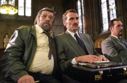 With Ricky Tomlinson in Jimmy McGovern’s 1996 drama Hillsborough.