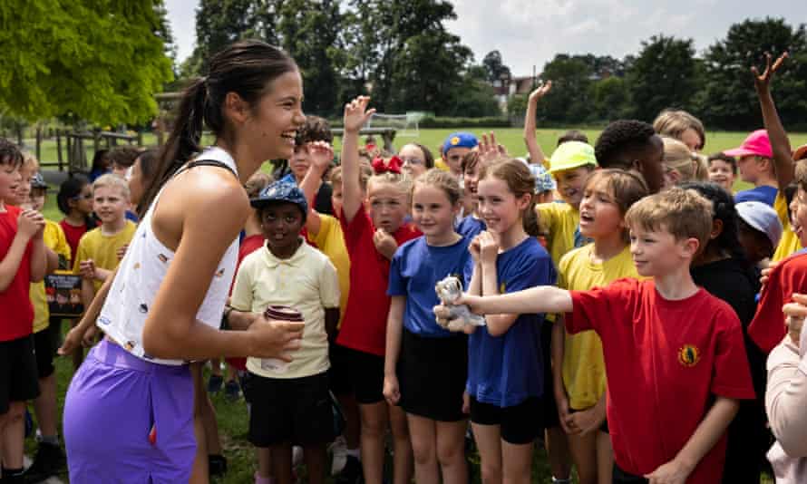 Raducanu visiting her former school in Bromley