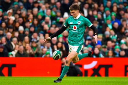 Sam Prendergast in action against Italy