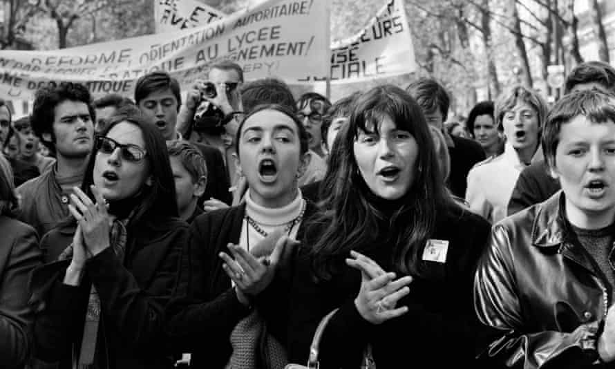 A demonstration  in Paris in 1968.