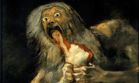 ‘Shock at his own monstrousness’ … detail from Saturn Devouring His Son, 1820-23, by Goya, on show in Madrid.