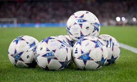 Harry Kane will be hoping to take at least one of these match balls home with him after making his first Champions League appearance for Bayern Munich.