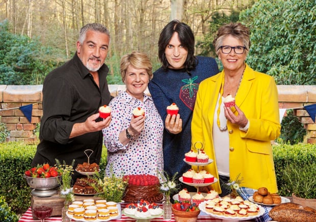 Airing this autumn … (left to right) Paul Hollywood, Sandi Toksvig, Noel Fielding and Prue Leith in The Great British Bake Off.