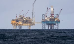 North Sea oil rigs
