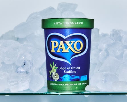 A tub of Paxo sage and onion stuffing ice-cream