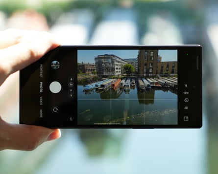 The camera app on the Samsung Galaxy Z fold 8 Ultra.