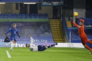 Werner’s goal is disallowed for offside