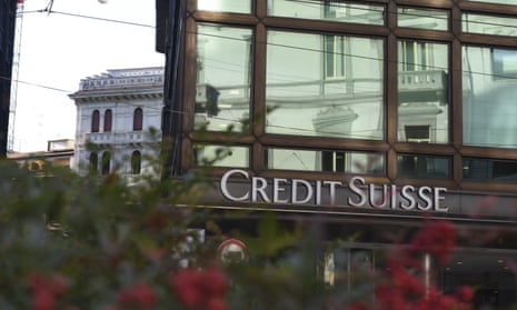 Credit Suisse sign on a building