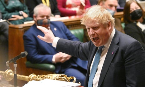 Boris Johnson speaking during  Prime Minister's Questions last week.