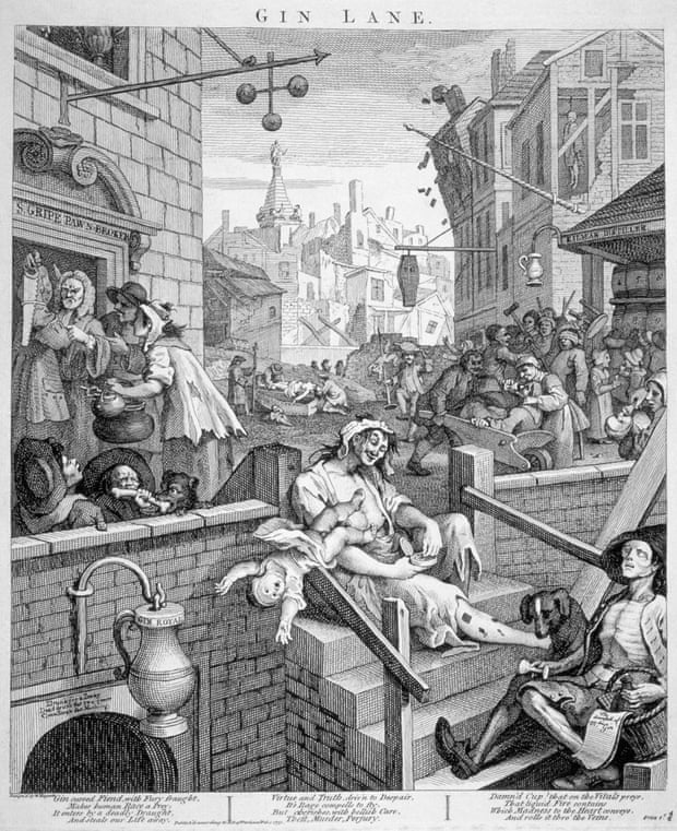 Gin Lane by William Hogarth, 1751