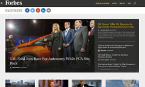 The Forbes website. There is no suggestion that any of the contributors whose stories are pictured have asked for payments from PR companies.