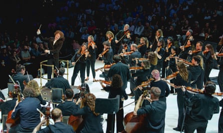 Conductor Nicholas Collon with the Aurora Orchestra performing Rite by Heart at the Proms