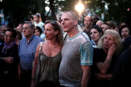 Varoufakis and his wife, Danae Stratou, at a concert in Athens, 2015