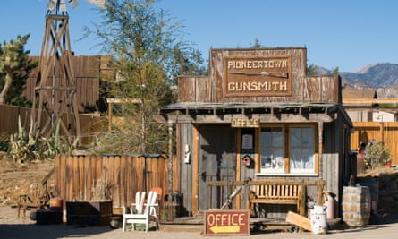 The old western movie set of Pioneertown California now used as a tourist attraction and residences. Image shot 2009. Exact date unknown.
