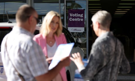 An Australian Electoral Commission early voting centre in Cannington in the federal electorate of Swan in Perth.