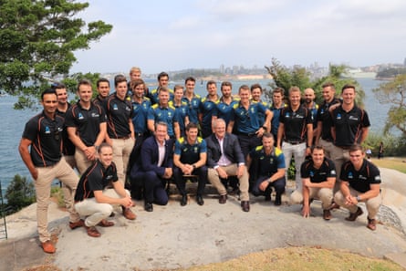 The Australia and New Zealand Test teams meet with Scott Morrison