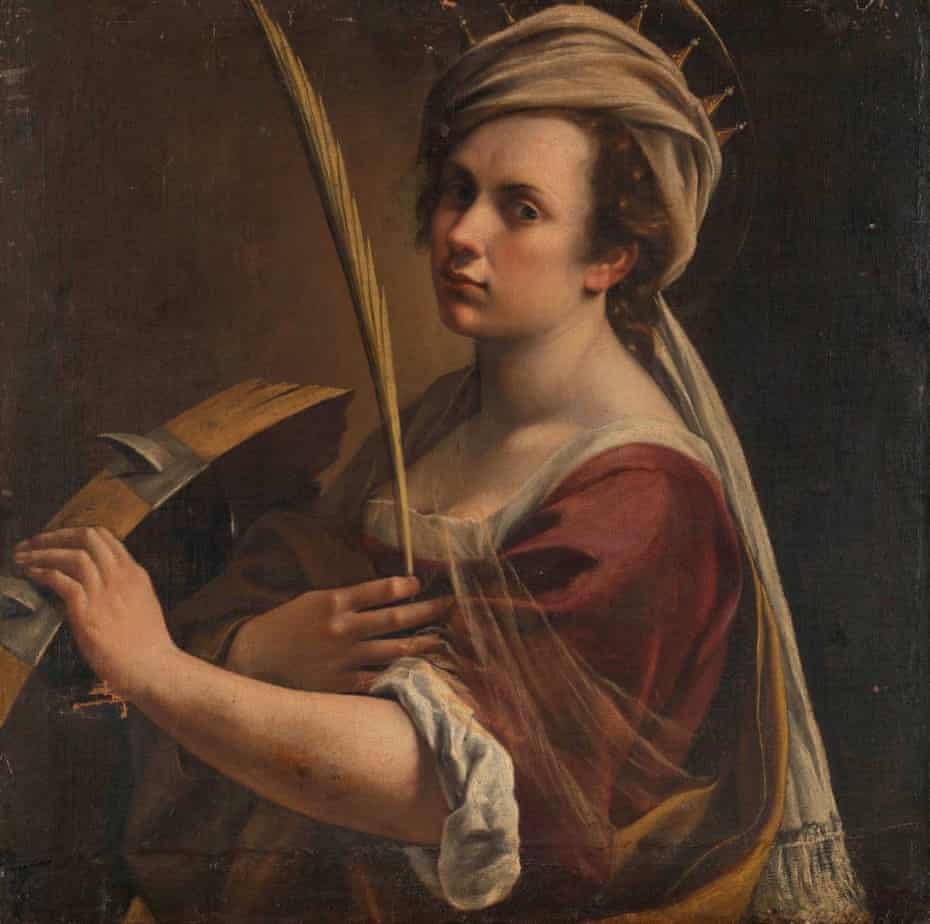 A stunning collision of art and reality that sends an intimate message from the 1600s ... Self-Portrait as Saint Catherine of Alexandria. 