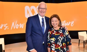 ABC chairman Justin Milne (left) and managing director Michelle Guthrie