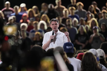 James Talarico speaks to a crowd