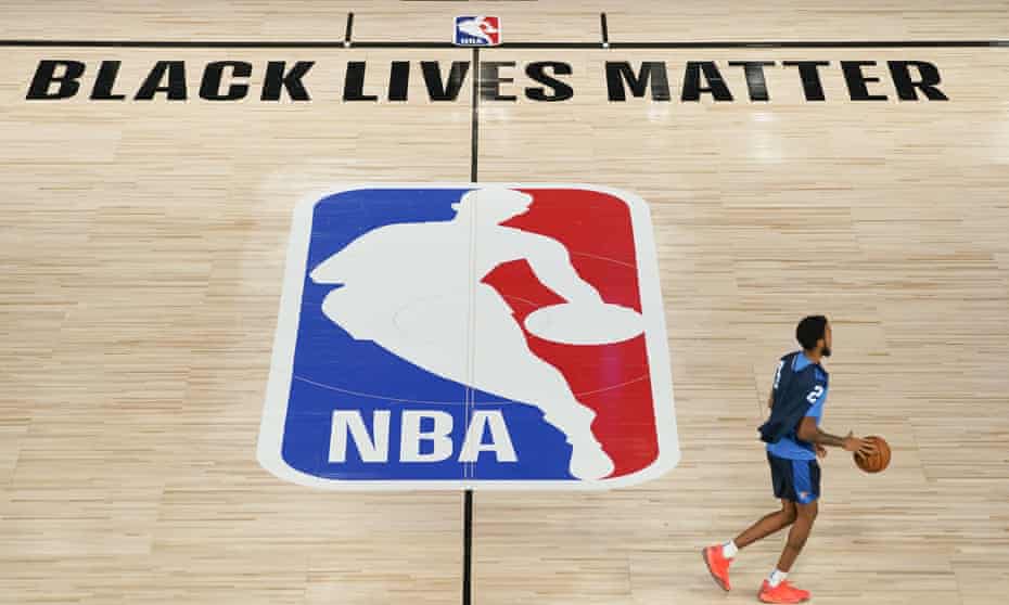 Oklahoma City Thunder’s Terrance Ferguson practises in an NBA basketball arena in Lake Buena Vista, Florida on Friday.