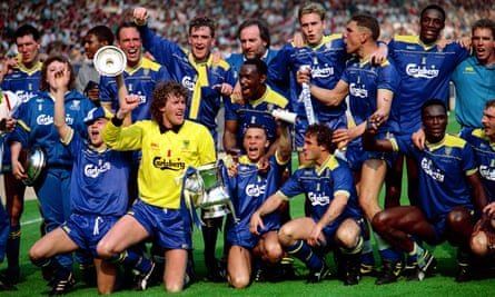 Wimbledon celebrate winning the FA Cup at Wembley in 1988.