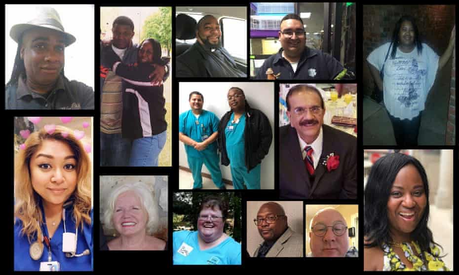 Collage of US Healthcare workers Lost on the Frontline