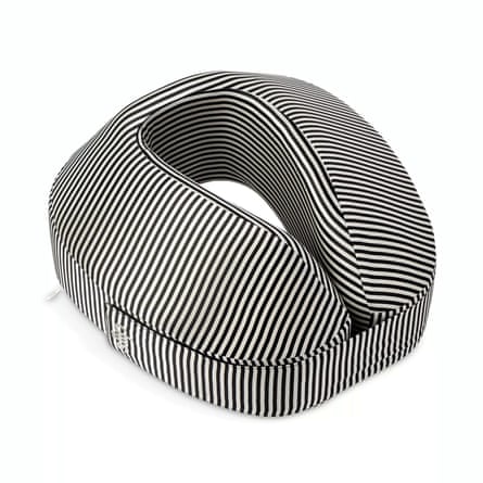 Slip Jet Setter striped silk travel pillow