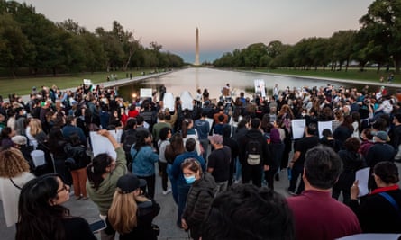 Vigil for Mahsa Amini at the Lincoln Memorial in Washington DC.
