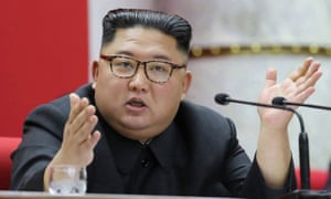 This file picture taken during the period of December 28 to December 31, 2019 and released from North Korea’s official Korean Central News Agency (KCNA) on January 1, 2020 shows North Korean leader Kim Jong Un attending a session of the 5th Plenary Meeting of the 7th Central Committee of the Workers’ Party of Korea in Pyongyang. (Photo by STR / KCNA VIA KNS / AFP) / South Korea OUT / REPUBLIC OF KOREA OUT