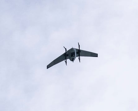 A large triangular drone which resembles a bat