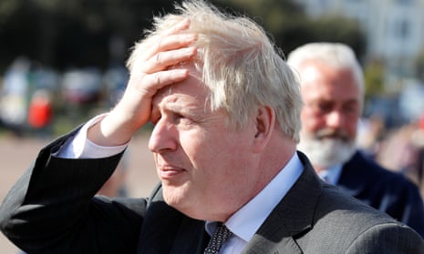 Boris Johnson during a visit to Llandudno on Monday.