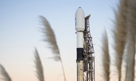 The SpaceX Falcon 9 rocket with the Double Asteroid Redirection Test, or Dart, spacecraft onboard