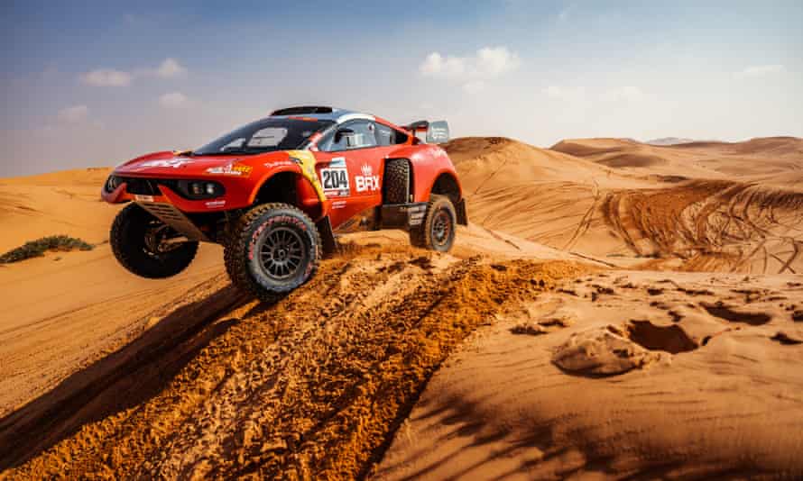 Roma and co-driver Alex Haro Bravo in action