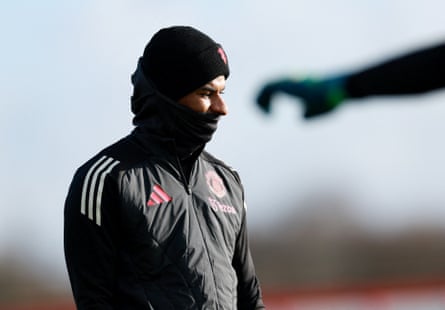 Marcus Rashford during training