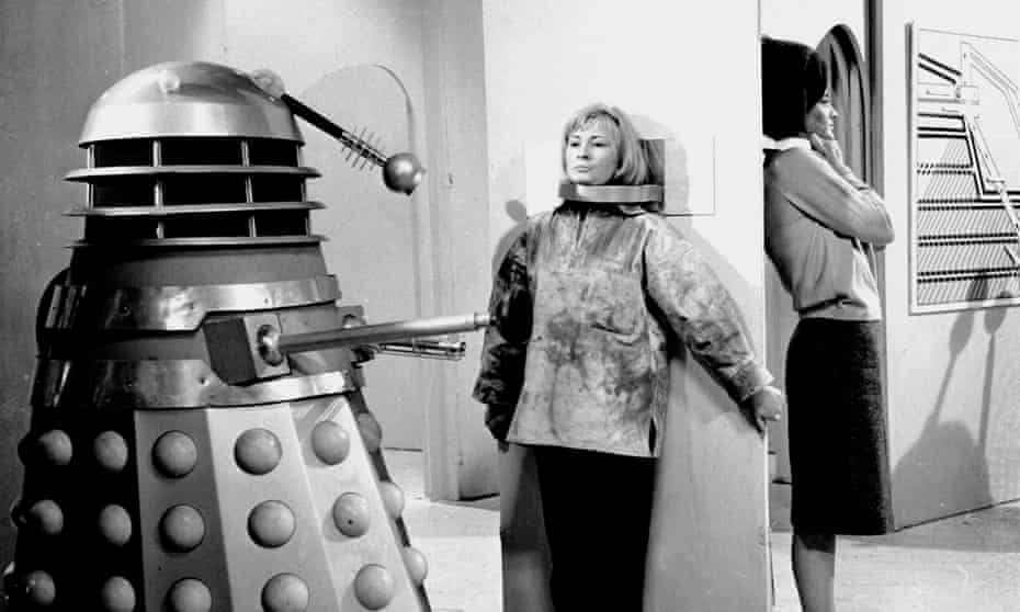 Ann Davies, centre,  as Jenny and Jacqueline Hill,  right, as Barbara in The Dalek Invasion of Earth, 1964. 