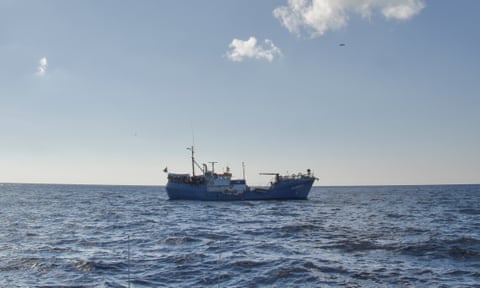 The Iuventa on a rescue mission in the Mediterranean, November 2016.