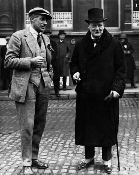 Wodehouse with Winston Churchill in Leicester during the 1923 general election campaign.