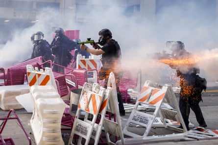 Australian reporter shot with rubber bullet while covering anti-Ice protests in Los Angeles | Australian media | The Guardian