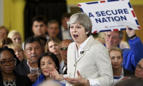 Theresa May at a campaign event in Twickenham, south-west London