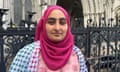 Mariyah Ali outside the Royal Courts of Justice, London