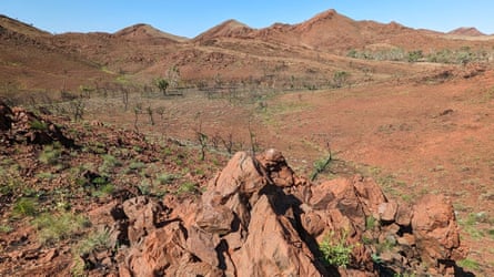 Rock formations at the North Pole Dome in the Pilbara, Western Australia.