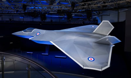 A computer-generated image issued by BAE Systems of the latest concept model of the UK’s next-generation combat aircraft, the Tempest