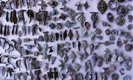 Some of the thousands of objects found when French officials raided Patrice T’s house.