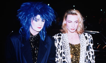 Boy George and Marilyn out clubbing in London in 1982.
