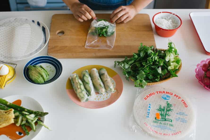 Vietnamese rice paper rolls