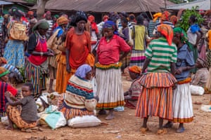 Women at Fasha market in Ethiopia’s Konso region.