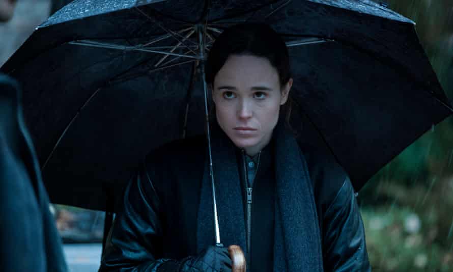 Taking cover: Page stars in the Umbrella Academy as the only non-powerful sibling in a dysfunctional family with superpowers.