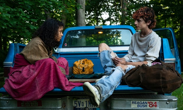 Taylor Russell and Timothée Chalamet in Bones and All.