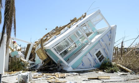 A damaged home in Treasure Cay on 9 September.
